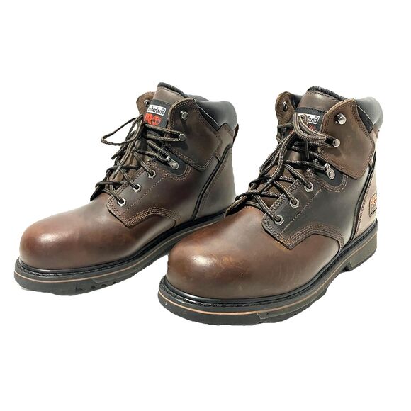 Timberland PRO Leather Pit Boss 6” Brown Steel Toe Work Boots Men’s 11M - Picture 11 of 11